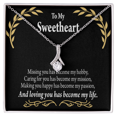 thumbnail image 1 of To My Girlfriend Loving You Alluring Ribbon Necklace Message Card, 1 of 7