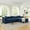 Blue, variant on 108" Modular Sectional Sofa with L-Shape Chaise, Boneless Cloud Couch with Deep Seat, Sponge Compression Sofas No Assembly Required, Modern Sofa Fold-Out Sofa Bed, With Removable Backrest (Black)