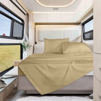 Shrinita 700 Thread Count Egyptian Cotton 10" Deep Pocket 60"x75" RV Short Queen Taupe Bedsheet