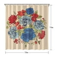 thumbnail image 5 of Pioneer Colorful Floral Shower Curtain for Bathroom Home Decor Bathtubs Waterproof Fabric Curtain with 12 Hooks 72x72in, 5 of 6