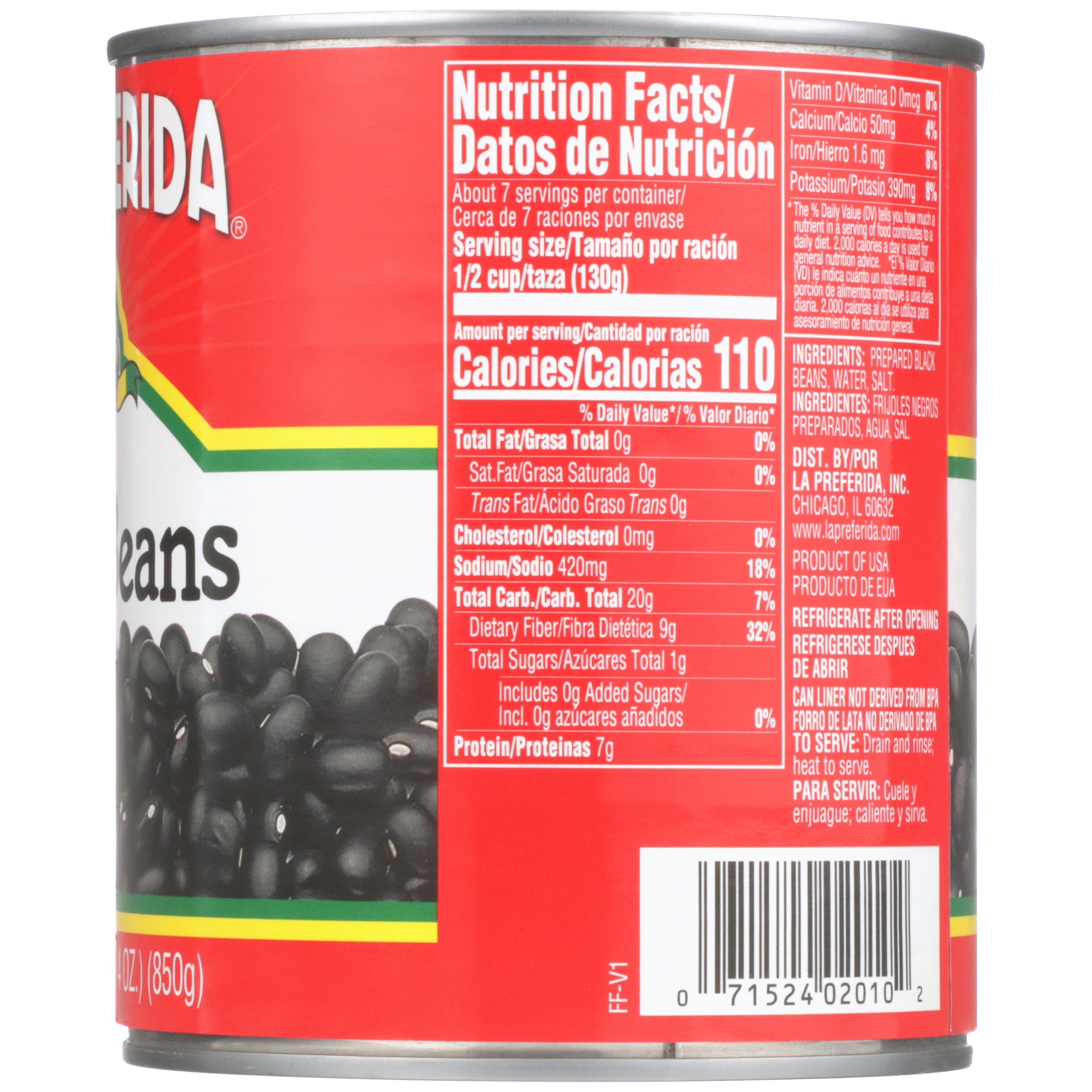 (12 pack) La Preferida Black Beans, 30 oz, Can