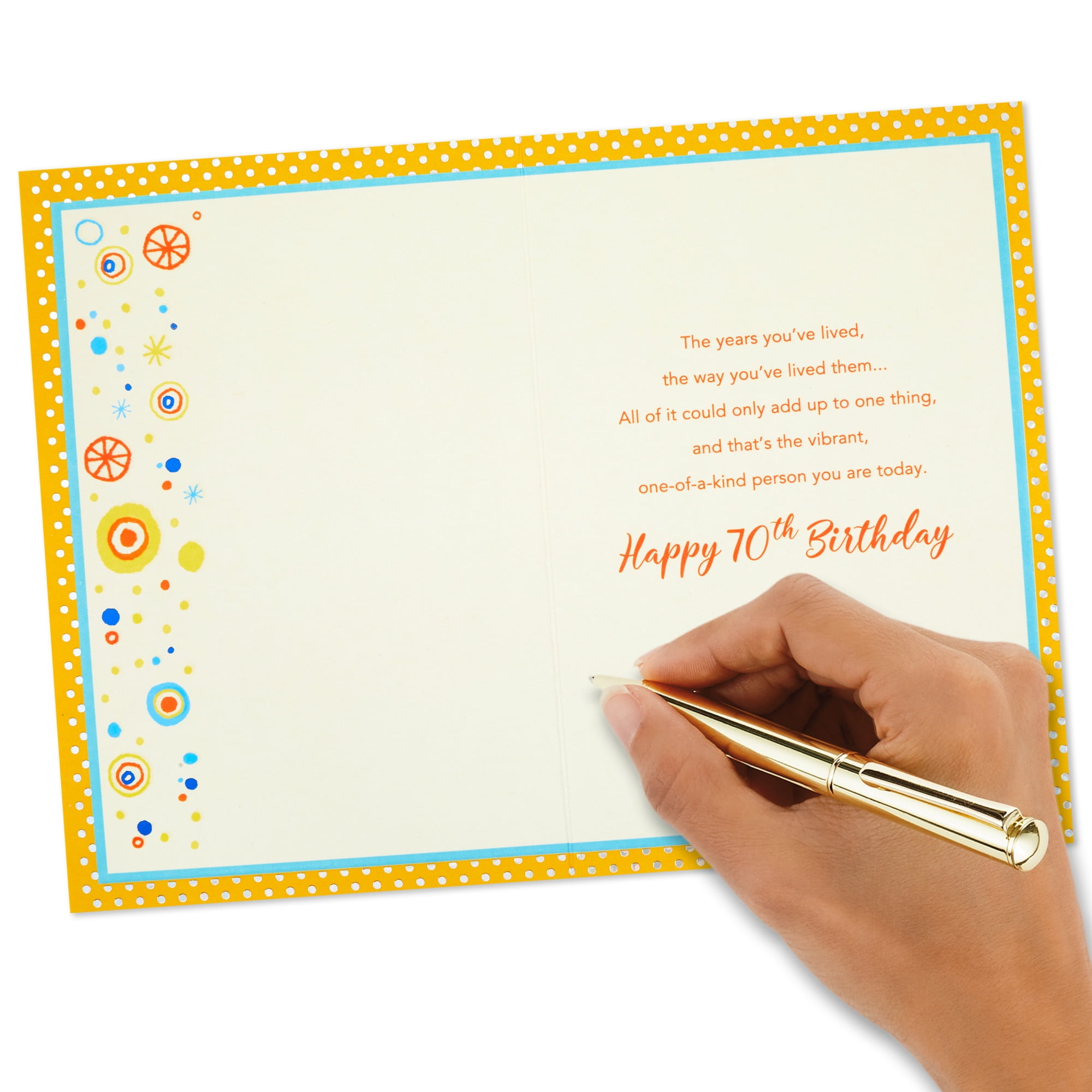 Hallmark 70th Birthday Card (Colorful and Vibrant Years)