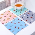 thumbnail image 1 of Oleegame 1PC Ten Dollar Items Double Printed Rag Two Color Dish Towel Coral Pink, 1 of 6