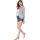 thumbnail image 4 of INSPIRE CHIC Blazer De Solapa Con Muescas Y Mangas 3/4 A Rayas Para Mujer gris XL, 4 of 7