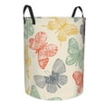 thumbnail image 2 of Balery Butterfly Round Laundry Basket with Handles Waterproof Freestanding Laundry Hamper for Clothes Toys in the Dorm and Family-Medium, 2 of 8