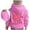Pink, variant on Pink Puff Graphic Hooded Sweatshirt, Long Sleeve Soft Pullover Top for Girls, Cute Casual Y2K Preppy Style with Pockets, Trendy Kids' Fashion Top