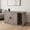 Gray, variant on MAROUTE Modern Wooden Cat Litter Box Enclosure - Hidden Washroom Cabinet with Double Doors and Side Entry - Stylish Cat House End Table - 33.5" x 19" x 19.5"