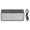 thumbnail image 2 of Réveil, Support Format Mp3 Lecture Musique Réveil Multifonctionnel Haut-Parleur Rechargeable pour Chambre pour Bureau Noir, Blanc, 2 of 8