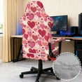 thumbnail image 4 of Jiueut Heart Print Gaming Chair Cover Pack of 4, Soft Rotating Chair Slipcovers with Armrest Cover Computer Reclining Chair Slipcover with Elastic Bottom Valentine's Day Decor, 4 of 7