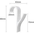 thumbnail image 2 of 6 Pieces Universal Towel Radiator Hook - Plastic, White, 2 of 5