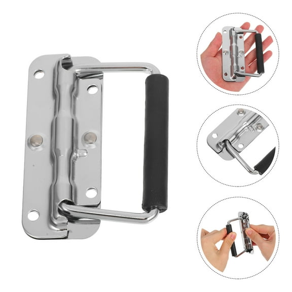 VORCOOL Hand Tool Box Handle Stainless Steel Foldable Spring Loaded Carry Handle for Home
