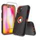 thumbnail image 1 of Funda para iPhone 14 Plus con protector de pantalla, resistente, rígida y a prueba de golpes, para iPhone 14 Plus de 6,7 pulgadas, color negro y naranja, 1 of 7