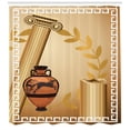 thumbnail image 3 of Ambesonne Retro Shower Curtain, Hellenic Heritage, 69"Wx84"L, Pale Brown Cinnamon, 3 of 3
