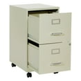 thumbnail image 3 of 2 Drawer Mobile Locking Metal File Cabinet in Tan, 3 of 10