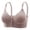 Coffee, variant on Women’s Front Closure Wireless Bra, Adjustable Strap Breathable Everyday Comfort Support Bra Red XXXL