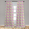 thumbnail image 5 of Ambesonne Spring Curtains, Vibrant Summer Blooms, Pair of 28"x95", Multicolor, 5 of 5