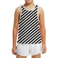 thumbnail image 6 of piuwrlz Summer Sports Sleeveles Vest Baby Girls Boys Quick Dry Tank Tops Fashionable Round Neck Stripe Pullover Black Size 4 Years, 6 of 6