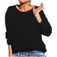 thumbnail image 1 of Chandail à Capuchon Décontracté Uni à Col Rond à Manches Longues pour Femmes, Haut de Designer, Chandails à Capuchon pour Femmes, Chandail à Capuchon Sans Capuchon, Vestes pour Sortir, Chandail à Capuchon Athlétique Grande Taille, Chandail à Capuchon Court, Chandails à Capuchon Doublés Grande Taille pour Femmes, 1 of 7