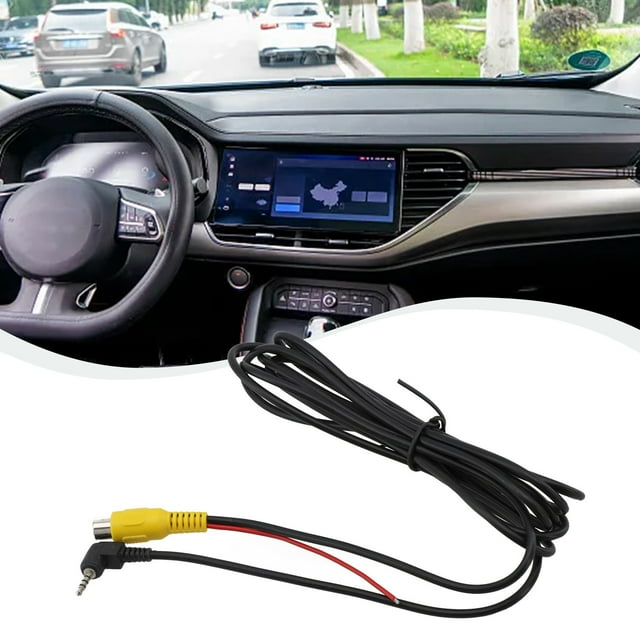 Car AV Input Converter Cable For RCA Female AV-IN 2.5mm ABS Black Navigation Conversion Line Rear View Reverse Parking Camera