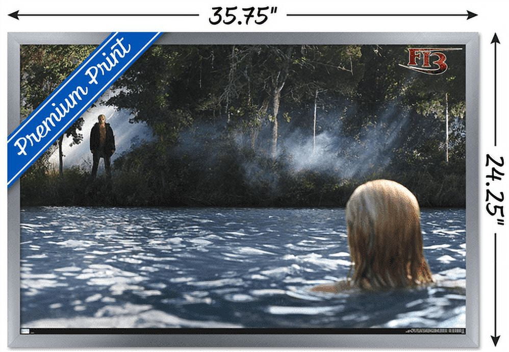 Friday the 13th - Landscape Wall Poster, 22.375" x 34", Framed