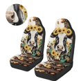 thumbnail image 3 of Uorisanigo Car Seat Covers, High Back Auto Front Seat Covers,Washable Interior Accessories Southwest Aztec Cow Bucket Seats Cover, Universal Fit for Most Cars, SUVs,Trucks, 2 Pack, 3 of 7