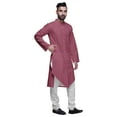 thumbnail image 2 of Atasi Kurta Décontracté Boutonné en Rayonne Imprimée de Designer avec Pyjama pour Hommes, 2 of 4