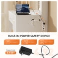 thumbnail image 4 of Blorly White Vanity Desk with Mirror, Makeup Vanity Table with Large LED Lights and Power Outlet, 2 Drawer, 1 Cabinet, 4 of 6