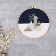 thumbnail image 2 of 1Sets Embroidery Kit for Adults Cross Stitch Starter Kit Include Craft Stamped 1 Embroidery Cloth with Rural Floral Pattern  1 Embroidery Hoops  Threads and 2Pcs Needles 1Instructions, 2 of 8