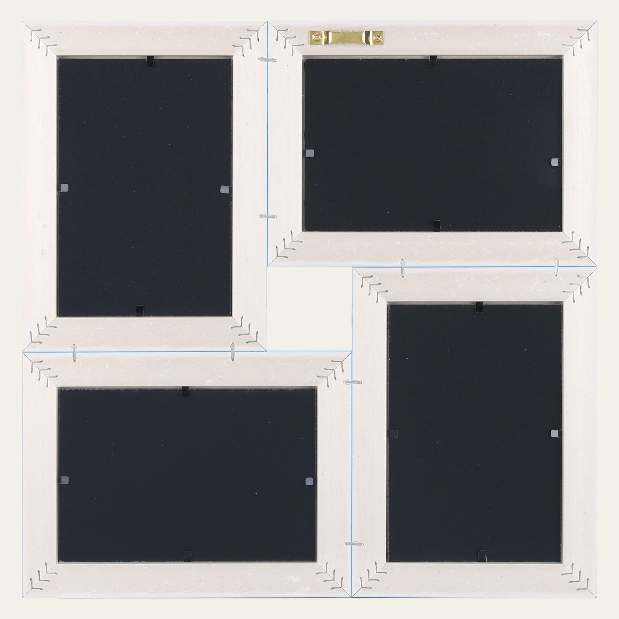 Unique Bargains Family Photo Frame Set of 4 Brown 12.6" x 12.6" x 1.2"