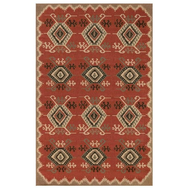 Trans-Ocean Imports RVI45764524 Tapis Tissé Intérieur & Extérieur Wilton 39 x 59 Po. - Rouge