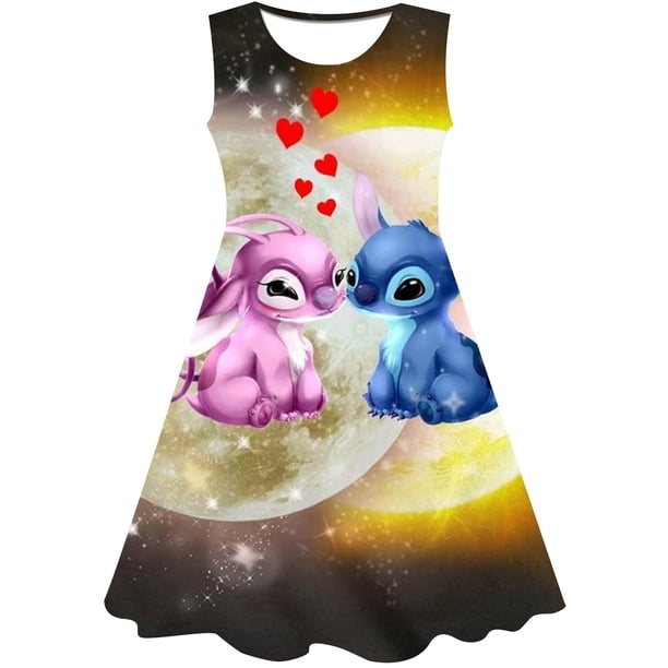 Vestidos de moda de punto para niñas de Disney, ropa de princesa para niños, estampado de punto de dibujos animados, moda de verano, vestido de punto de Disney 4T Gao Jinjia LED