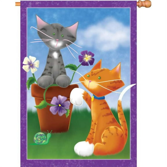 Premier House Size Flag - Playful Kitties