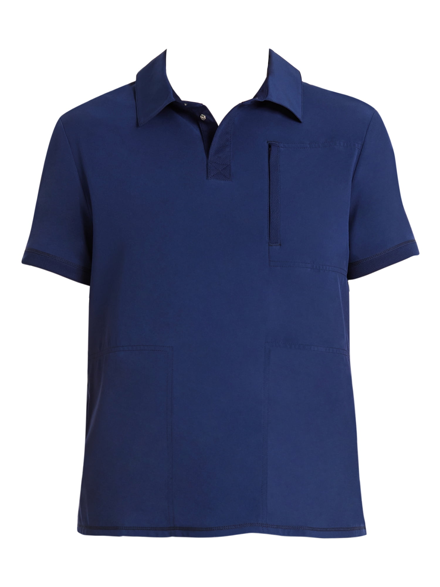 Scrubstar Men's Premium Performance Stretch Polo Scrub Top, Sizes XS-3XL