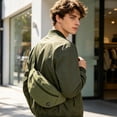 thumbnail image 5 of Kyusrd Casual Canvas Waist Bag for Men Multi Pocket Adjustable Strap Crossbody Sling Bag Lightweight Chest Pack for Daily Commute Travel Work and Outdoor Use, 5 of 6