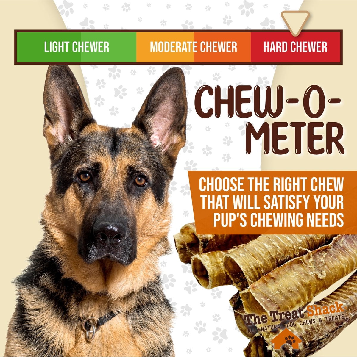The Treat Shack 12-in Whole Beef Trachea Tubes Natural Dog Chew Treats, 8CT