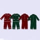 thumbnail image 4 of Pijamas de Navidad de alta calidad para niños y niñas, ropa de dormir de terciopelo rojo con cuello abotonado, conjunto de pijamas a juego para el hogar, 4 of 4