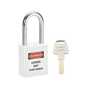 Uxcell Lockout Tagout Locks 1-1/2 Inch Shackle Alike Padlock Lock Plastic White