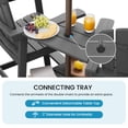 thumbnail image 2 of LOYALICE Tall Plastic Adirondack Chair Set of 2 W/ Outdoor Barstools and Connecting Tray, Gray, 2 of 11