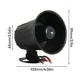 thumbnail image 4 of Matsuzay Sirena de alarma de coche de 12V, alarmas de advertencia de sonido fuerte, bocina para exteriores, altavoz negro, aparatos de campana, Electrónica, 4 of 6