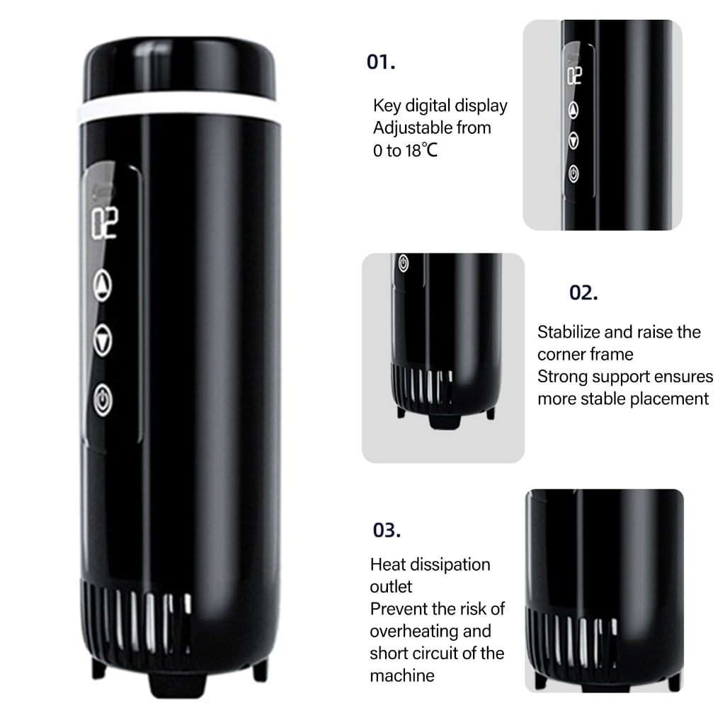 Portable LCD Insulins Refrigerated Cup Coolers Flask Outdoor Beverage Refrigerator Fridge for Outdoor