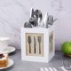 thumbnail image 5 of Soporte para utensilios de cocina de madera Organizador de cubiertos 4 compartimentos Caja de cubiertos Organizador de utensilios para cubiertos Cubiertos Soporte para utensilios de cocina,11 Feliz Sencillez, 5 of 5