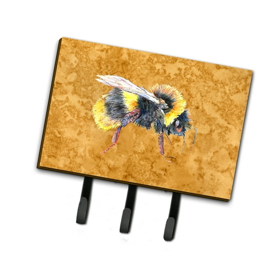 Carolines Treasures 8850TH68 Bee on Gold Leash or Key Holder Triple multicolor