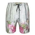 thumbnail image 3 of Balery Vintage Wood with Floral Traje de Baño Estilo Hawaiano para Hombre, Shorts de Secado Rápido con Bolsillos-Small, 3 of 6