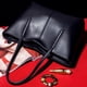 thumbnail image 3 of Bolso negro elegante de PU a la moda, bolso de mano de gran capacidad, bolso de compras duradero, bolso de hombro portátil para mujer y mujer, 3 of 6