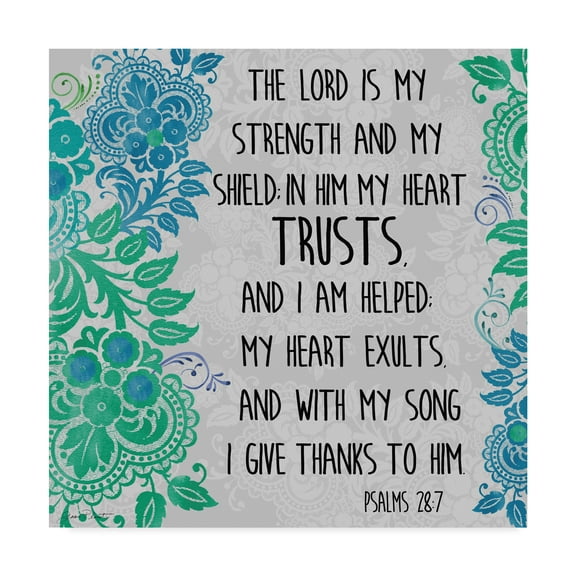 Trademark Fine Art 'Paisley Bible Verse 2' Canvas Art by Jean Plout