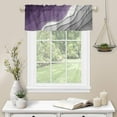 thumbnail image 3 of Purple Grey White Wave Valance for Kitchen Windows, Abstract Geometric Rod Pocket Valances Short Curtains, Modern Ripple Stripe Curtain Valance for Bedroom Bathroom 1 Panel 54x18in, 3 of 8