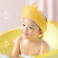 thumbnail image 3 of 3 uds. Gorro de baño para bebé, gorro de champú impermeable para niños pequeños, niñas y niños, protege las orejas, los ojos, corona de baño de silicona ajustable Xemadio 222187, 3 of 9