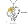 thumbnail image 2 of Christmas Day Gift  Sisters Gift Mother's Gift S925 Sterling Silver Musical Note Sunflower Necklace Sterling Silver Box Chain 18", 2 of 4