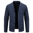 thumbnail image 2 of Cavosen Men's Knit Cardigan Sweater Lapel Long Sleeve Button Down Coat with Pockets Solid Color Versatile Fall Clothes, 2 of 5