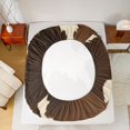 thumbnail image 4 of Manfei Rustic Cow Print Fitted Sheet Queen 3-Piece,Rustic Farm Animal Bedding,Cream Brown,1 Fitted Sheet and 2 Pillowcases, 4 of 6
